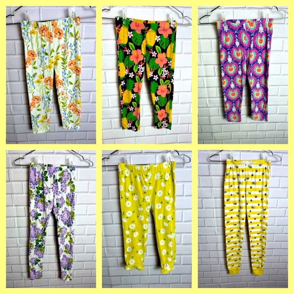 GYMBOREE Colorful Floral and Patterned Leggings Set/6 pieces size 8 - Picture 1 of 16